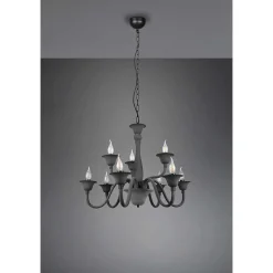 Lustre Trio Elsa Anthracite, 9 Lumieres