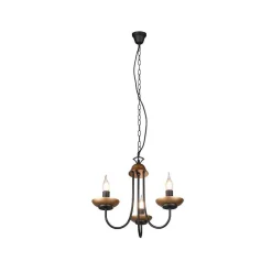Lustre Trio Livia Noir, 3 Lumieres