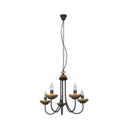 Lustre Trio Livia Noir, 5 Lumieres