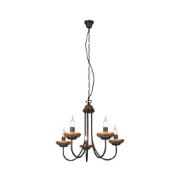 Lustre Trio Livia Noir, 5 Lumieres