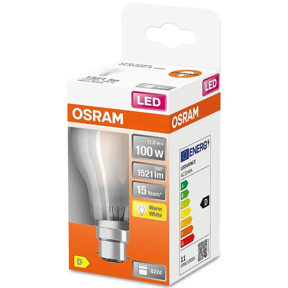 Osram Classic A Led B22D 11 Watt 2700 Kelvin 1521 Lumen