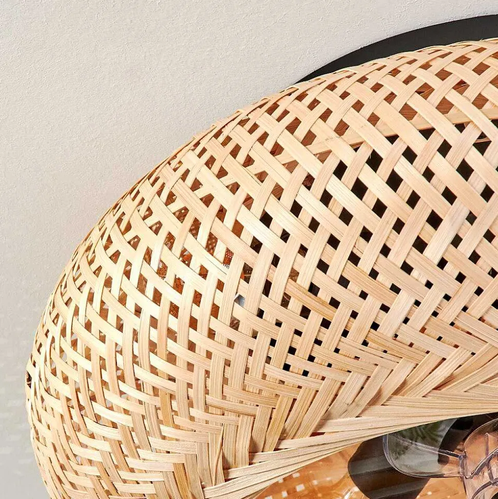 Plafonnier 50 Cm Bauro Noir, 4 Lumieres, Telecommandes