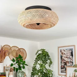 Plafonnier 50 Cm Bauro Noir, 4 Lumieres, Telecommandes