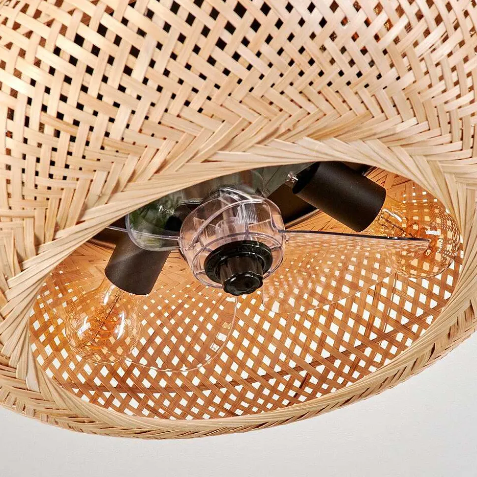 Plafonnier 50 Cm Bauro Noir, 4 Lumieres, Telecommandes