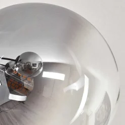 Plafonnier - Verre 15 Cm Chehalis Noir, 8 Lumieres