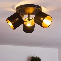 Plafonnier Alsen Noir, 3 Lumieres