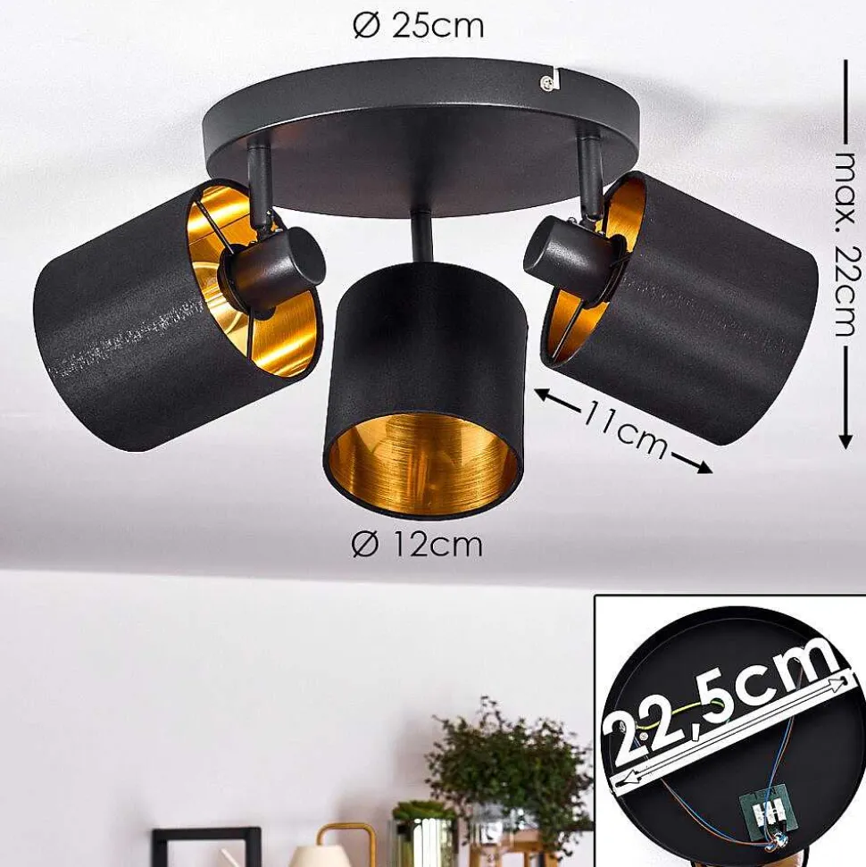 Plafonnier Alsen Noir, 3 Lumieres