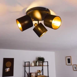 Plafonnier Alsen Noir, 3 Lumieres