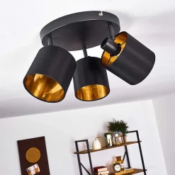 Plafonnier Alsen Noir, 3 Lumieres