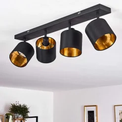 Plafonnier Alsen Noir, 4 Lumieres