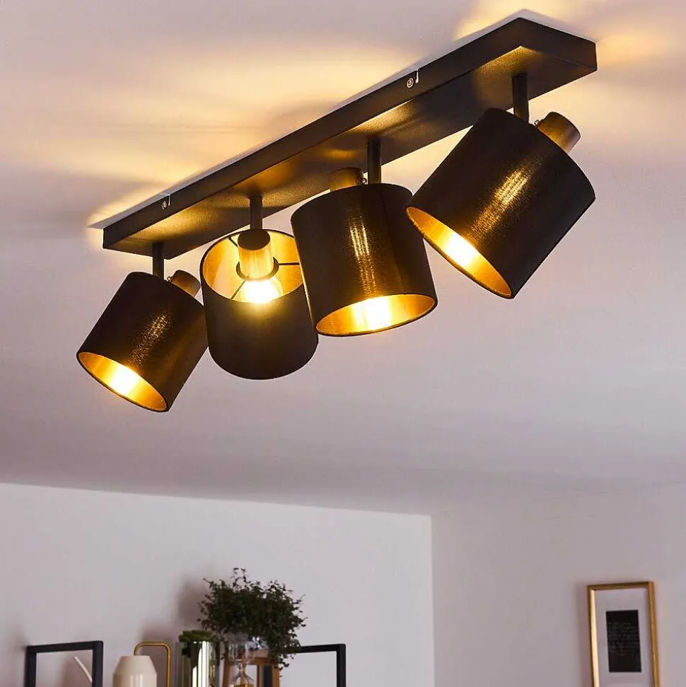 Plafonnier Alsen Noir, 4 Lumieres