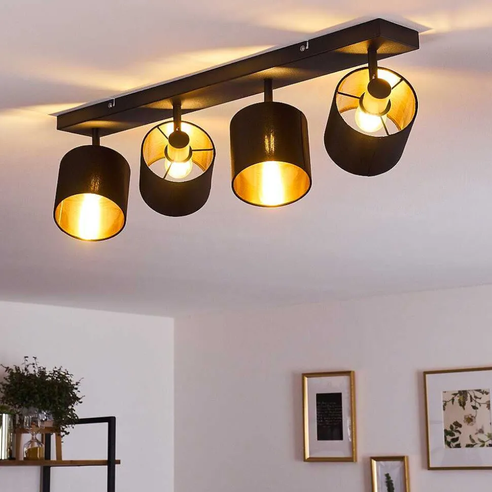 Plafonnier Alsen Noir, 4 Lumieres