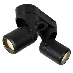 Plafonnier Exterieur Lucide Niort Noir, 2 Lumieres