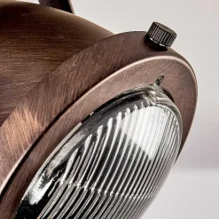 Plafonnier Herford Bois Clair, Cuivre, 2 Lumieres