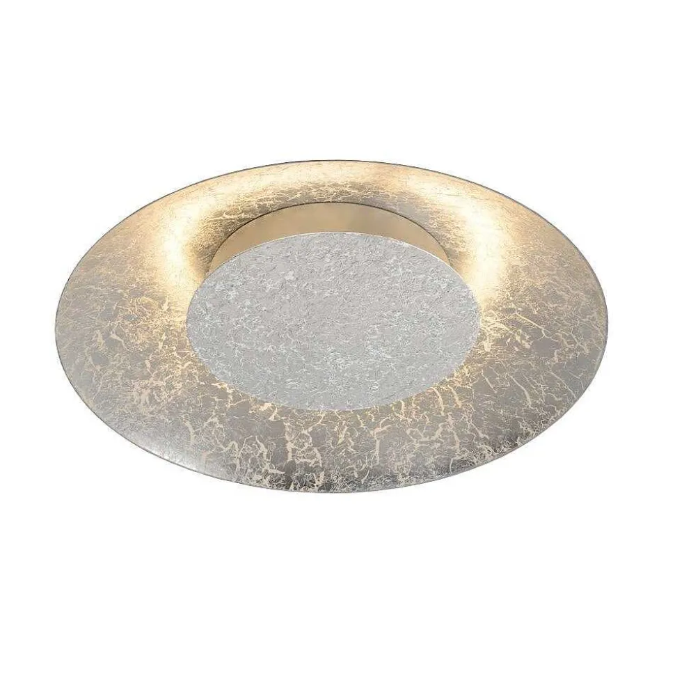 Plafonnier Lucide Foskal Led Argente, 1 Lumiere
