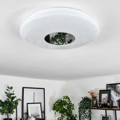 Plafonnier Lumsden Led Blanc, 1 Lumiere, Detecteur De Mouvement