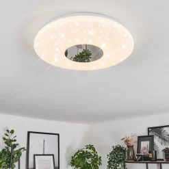 Plafonnier Lumsden Led Blanc, 1 Lumiere, Detecteur De Mouvement