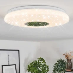 Plafonnier Lumsden Led Blanc, 1 Lumiere, Detecteur De Mouvement