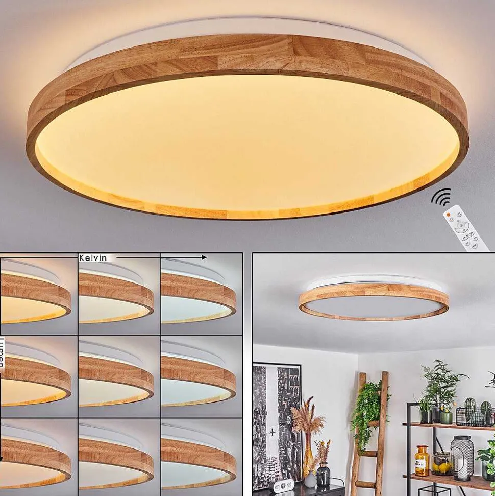 Plafonnier Menthonnex Led Blanc, 1 Lumiere, Telecommandes