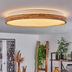 Plafonnier Menthonnex Led Blanc, 1 Lumiere, Telecommandes