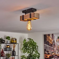 Plafonnier Montgomery Ecru, Noir, 1 Lumiere