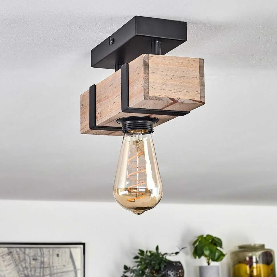 Plafonnier Montgomery Ecru, Noir, 1 Lumiere