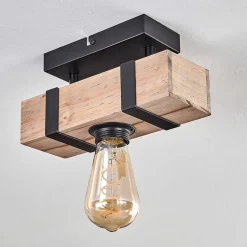 Plafonnier Montgomery Ecru, Noir, 1 Lumiere