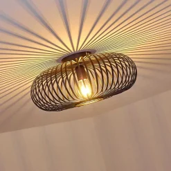 Plafonnier Ovari Noir, 1 Lumiere