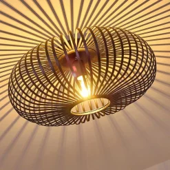 Plafonnier Ovari Noir, 1 Lumiere