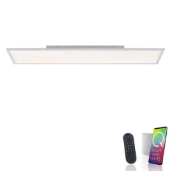 Plafonnier Paul Neuhaus Q-Flag Led Blanc, 1 Lumiere, Telecommandes