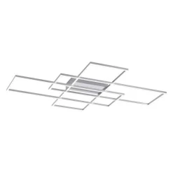 Plafonnier Paul Neuhaus Q-Inigo Led Nickel Mat, 3 Lumieres, Telecommandes