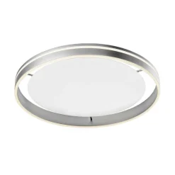 Plafonnier Paul Neuhaus Q-Vito Led Acier Inoxydable, 1 Lumiere, Telecommandes