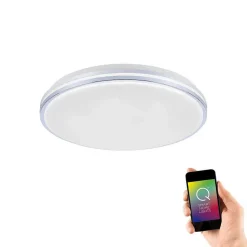 Plafonnier Paul Neuhaus Q-Benno Led Chrome, 1 Lumiere, Telecommandes