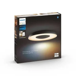 Plafonnier Philips Hue Still Led Noir, 1 Lumiere, Telecommandes