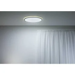 Plafonnier Philips Wiz Superslim Led Noir, Blanc, 1 Lumiere