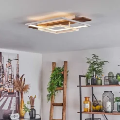 Plafonnier Pompu Led Ecru, Blanc, 1 Lumiere