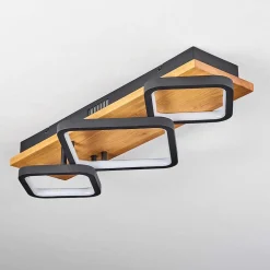 Plafonnier Pompu Led Noir, 1 Lumiere