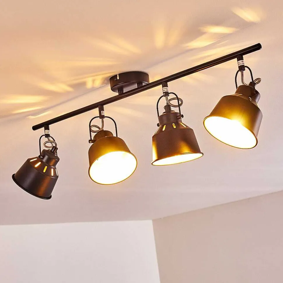 Plafonnier Safari Noir, 4 Lumieres