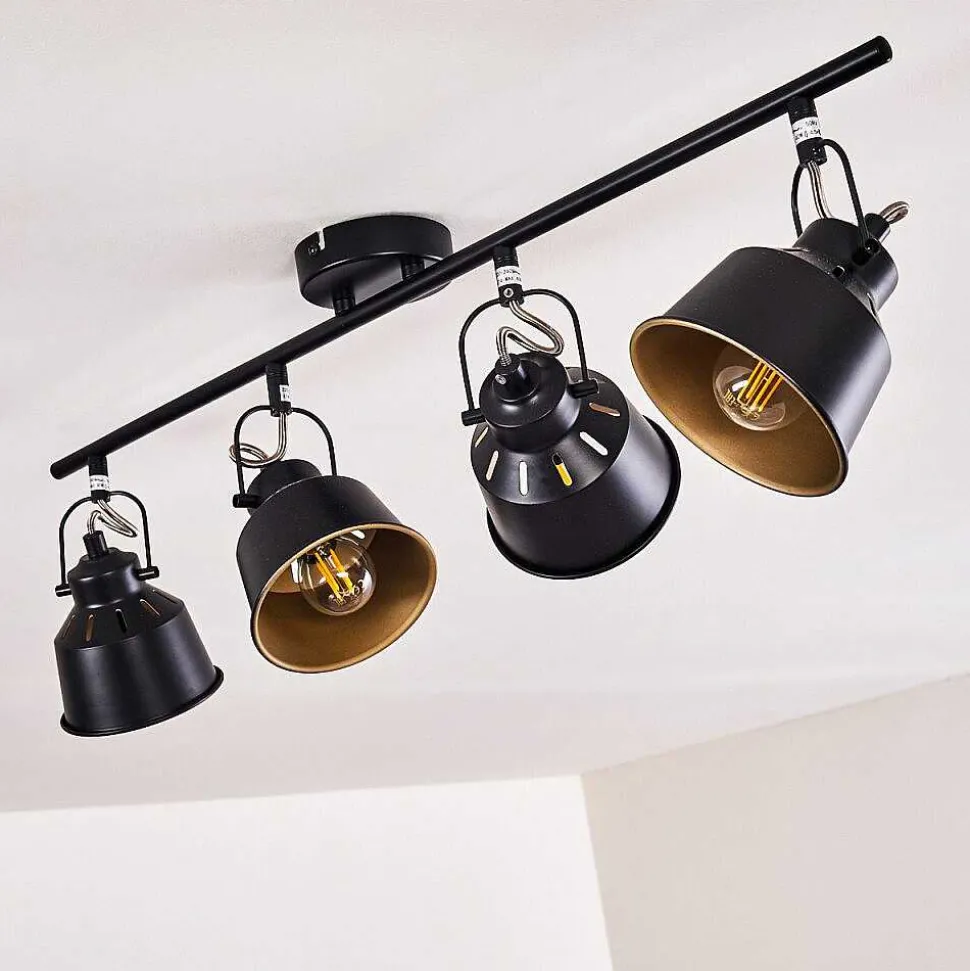 Plafonnier Safari Noir, 4 Lumieres