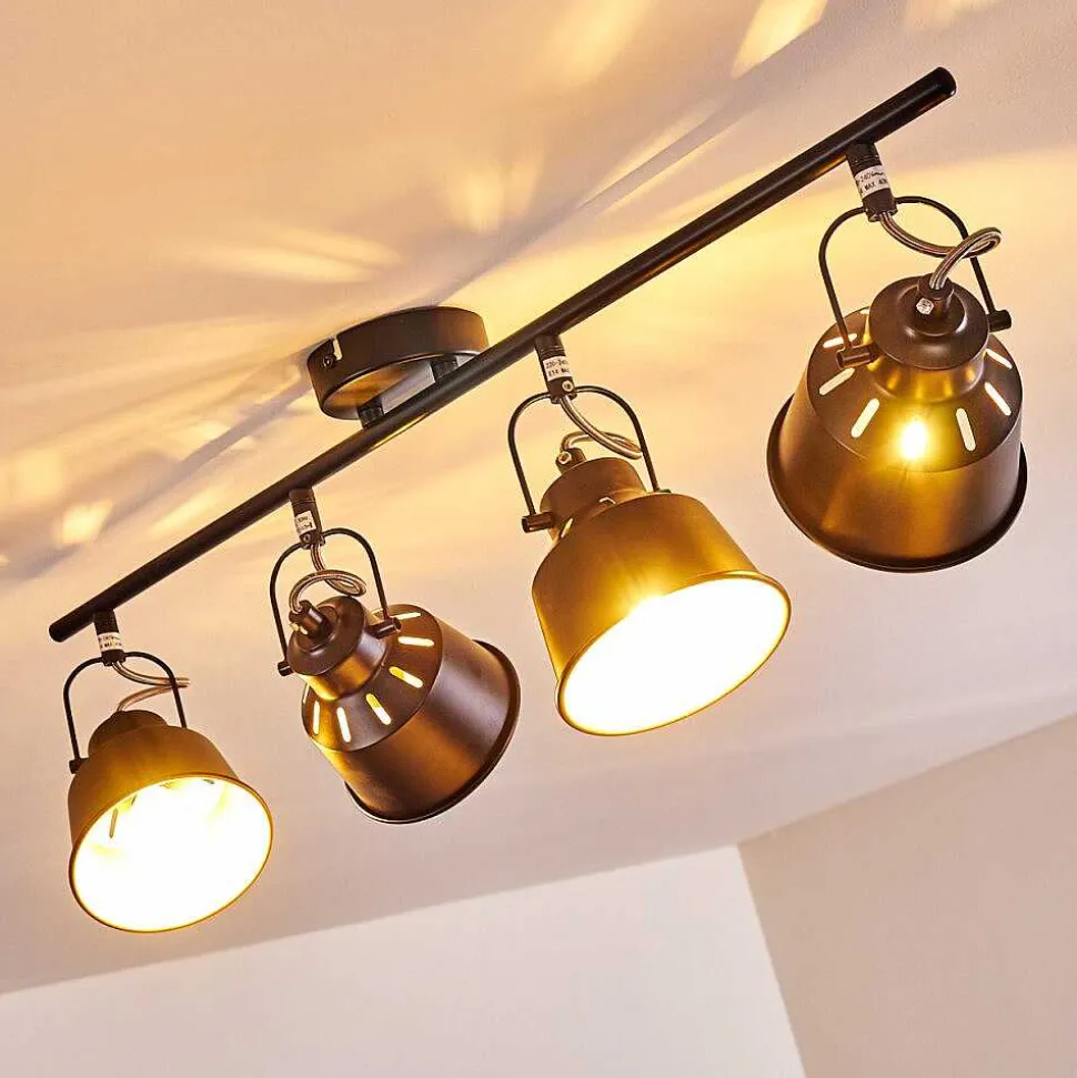 Plafonnier Safari Noir, 4 Lumieres