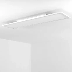 Plafonnier Salmi Led Blanc, 1 Lumiere, Telecommandes, Changeur De Couleurs