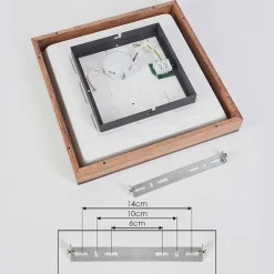 Plafonnier Salmi Led Couleur Bois, Noir, Blanc, 1 Lumiere