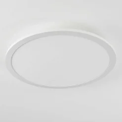 Plafonnier Sani Led Blanc, 1 Lumiere, Telecommandes, Changeur De Couleurs