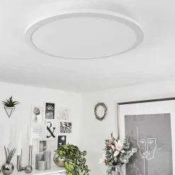 Plafonnier Sani Led Blanc, 1 Lumiere, Telecommandes, Changeur De Couleurs