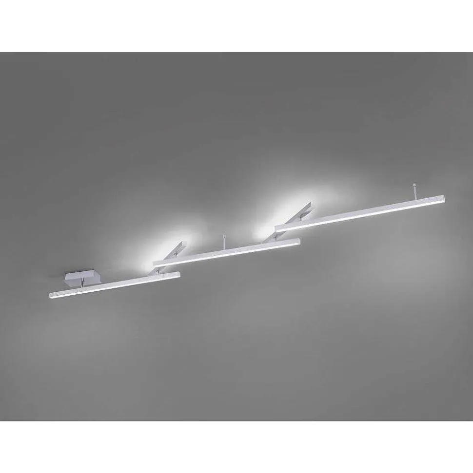 Plafonnier Trio Leuchten Wiz Melby Led Nickel Mat, 1 Lumiere, Telecommandes, Changeur De Couleurs