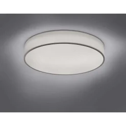 Plafonnier Trio Leuchten Wiz Diamo Led Blanc, 1 Lumiere, Telecommandes, Changeur De Couleurs