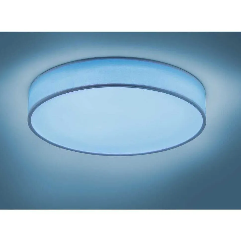 Plafonnier Trio Leuchten Wiz Diamo Led Blanc, 1 Lumiere, Telecommandes, Changeur De Couleurs