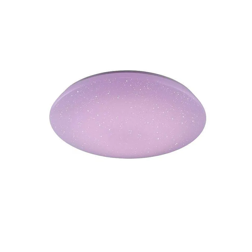 Plafonnier Trio Leuchten Wiz Charly Led Blanc, 1 Lumiere, Telecommandes, Changeur De Couleurs