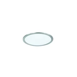 Plafonnier Trio Wiz Griffin Led Nickel Mat, 1 Lumiere, Telecommandes, Changeur De Couleurs