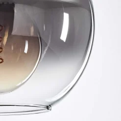 Plafonnier Verre 20 Cm Koyoto Clair, Fume, 3 Lumieres